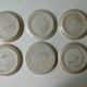 6 dessert plates or starter, sandstone, signed jm Malicorne, 70s