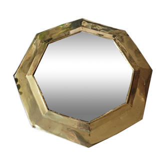 Brass framed mirror