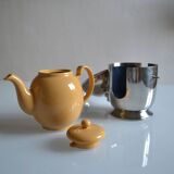 Insulated ceramic teapot with metal and felt 0.5 liters