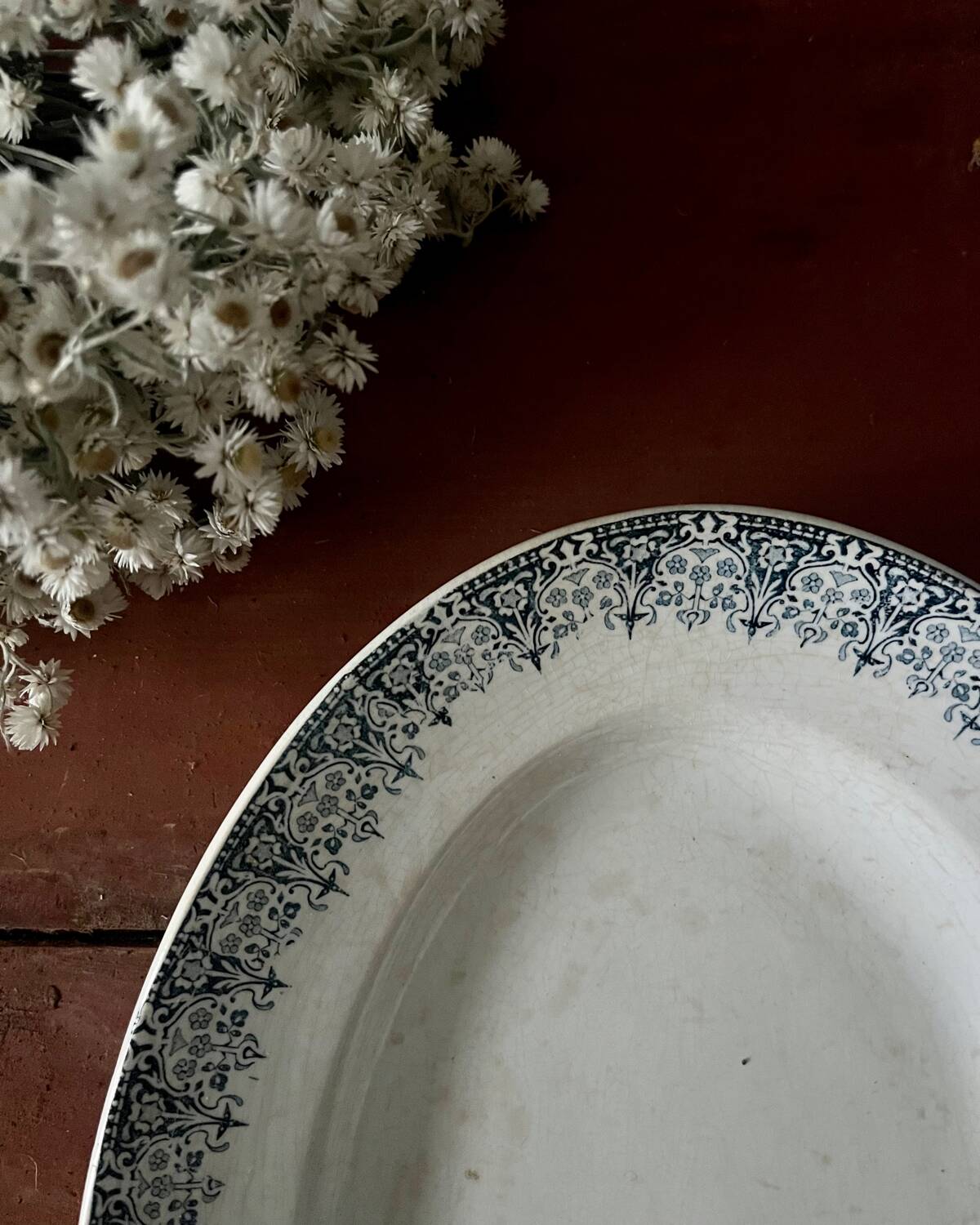 Luneville Feston ironstone oval dish