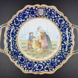 Dish Hermine Quimper or Malicorne, Le Pouliguen - 26 x 30 cm