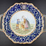 Dish Hermine Quimper or Malicorne, Le Pouliguen - 26 x 30 cm