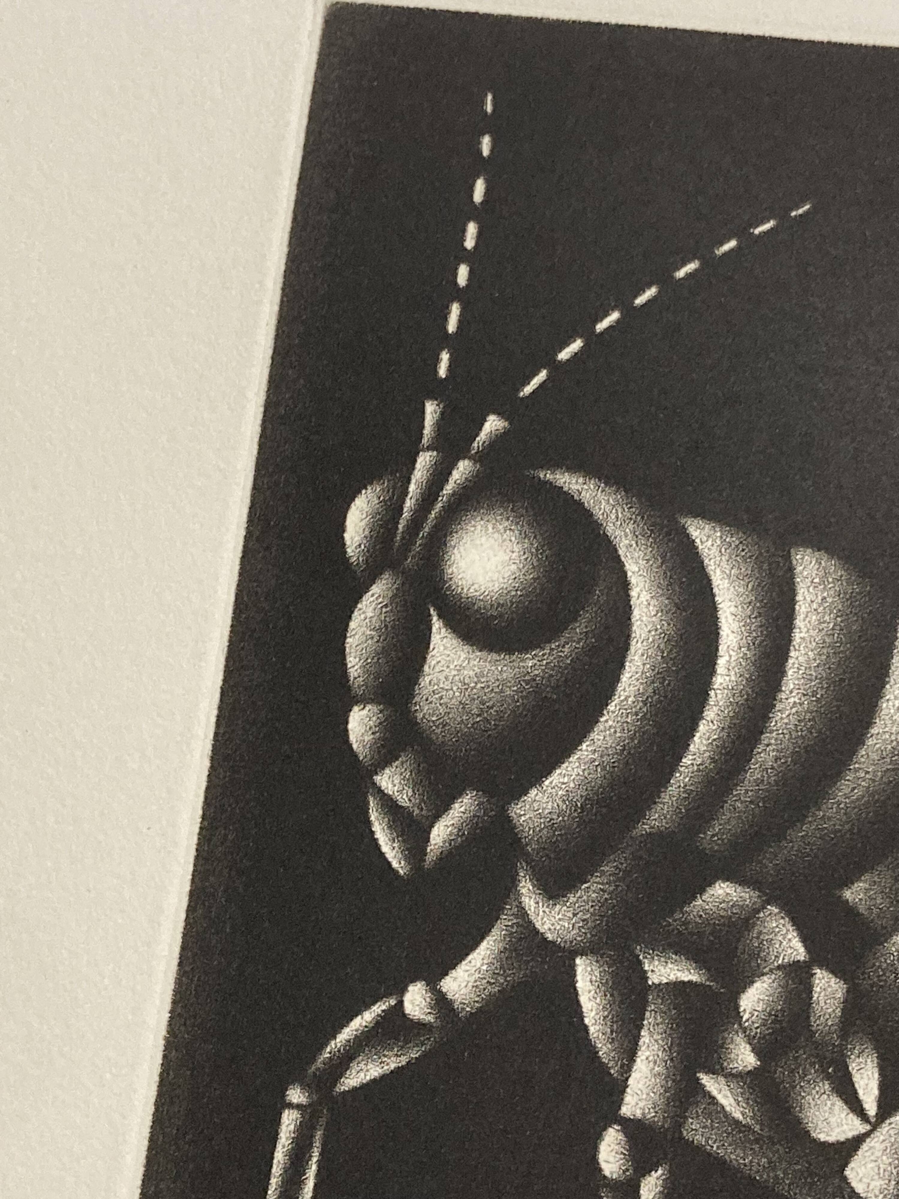Mario avati (1921-2009), cricket, black manner, 1970