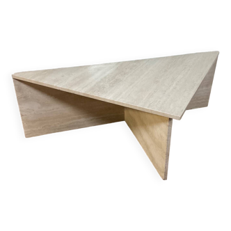 Travertine coffee table