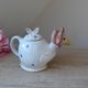 Madame Goose Stoneware Teapot with Umbrella and Bonnet