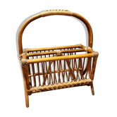 Rattan magazine holder