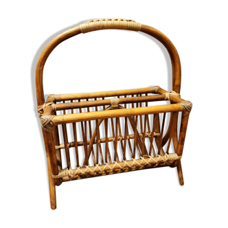 Rattan magazine holder