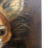 Oil on canvas dog portrait