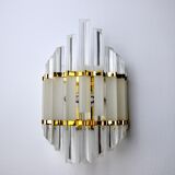 Venini wall lamp, triedri glass Italy, 1970