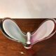 Pair of crystal vases by Paul Kedelv for Flygsfors Coquille