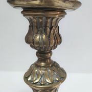 Pair of candle holders torches gilded bronze patinated style louis xvi period 19th century