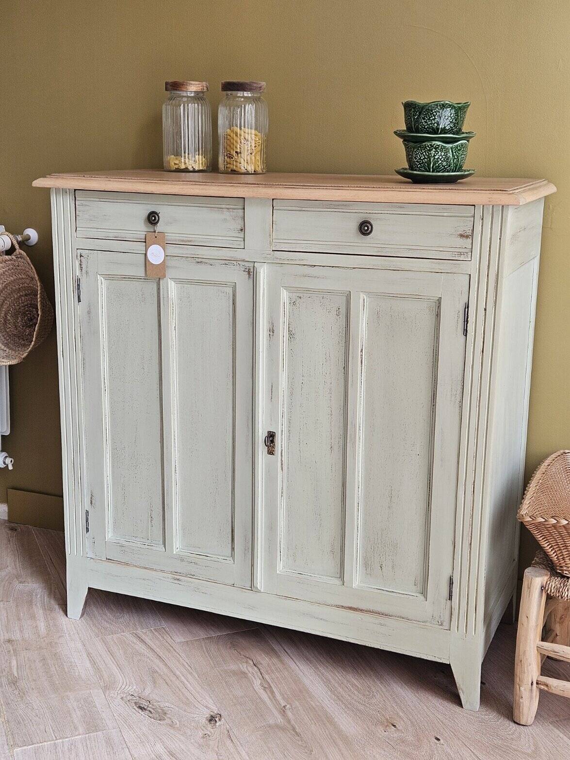 Vintage Parisian buffet with patina in solid wood | Léonie