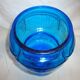 Seau a champagne vintage en verre bleu