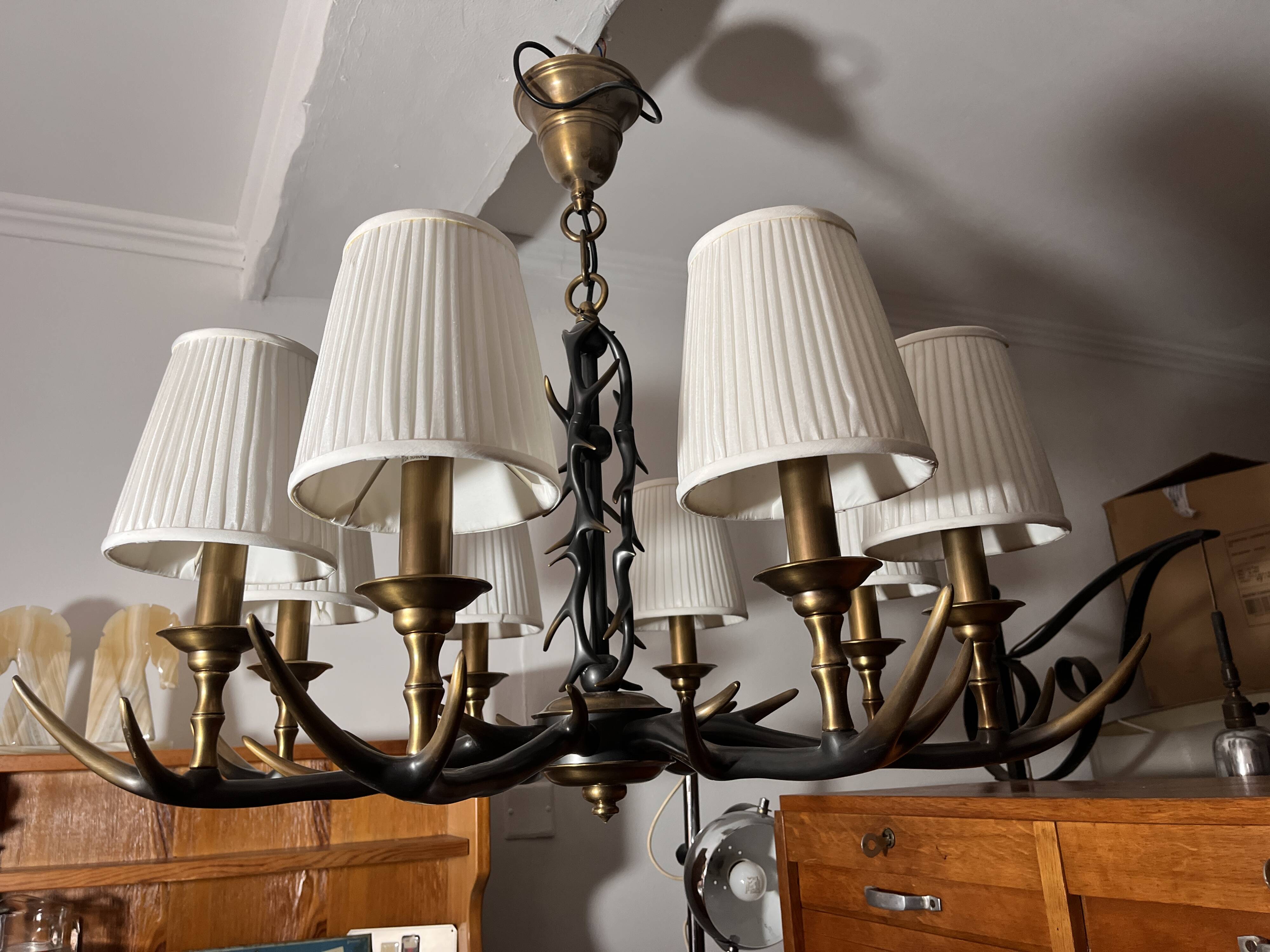 lustrous golden bronze deer antler style