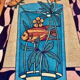 Large silk hanging decoration.