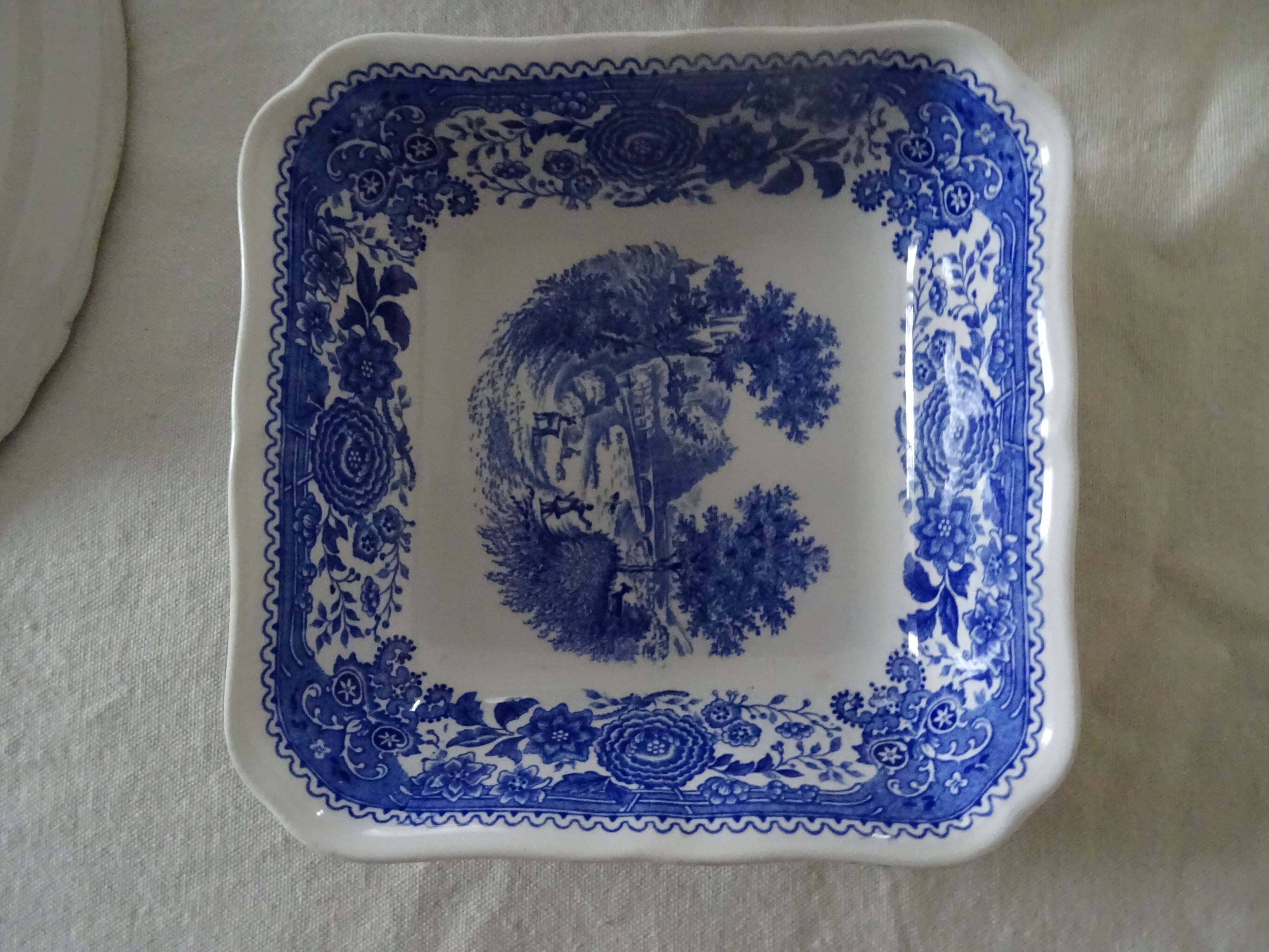 3 dishes raviers Villeroy & Boch antique earthenware 366112 Burgenland Blue