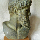 Statue grecque grec copie musée antiquité résine patine bronze zeus poséidon