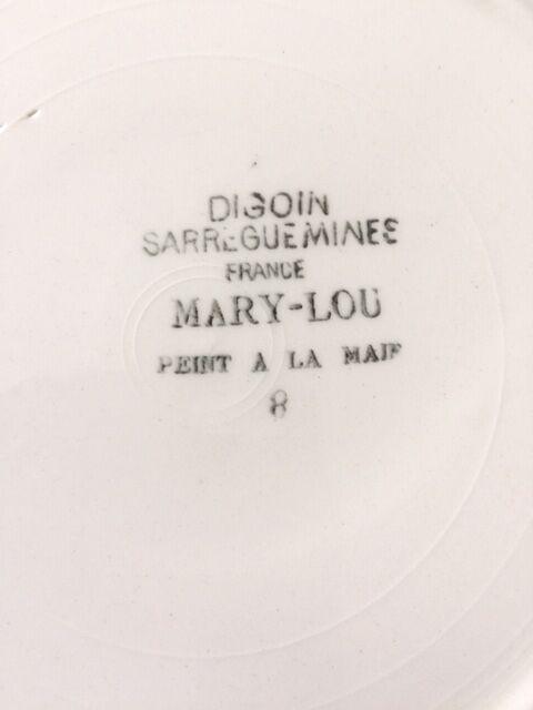 3 plates Mary Lou Digoin Sarreguemines
