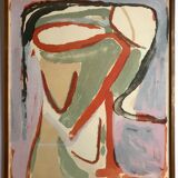 Original lithograph signed and numbered by Bram VAN VELDE, Red Course - MP 041, 1968