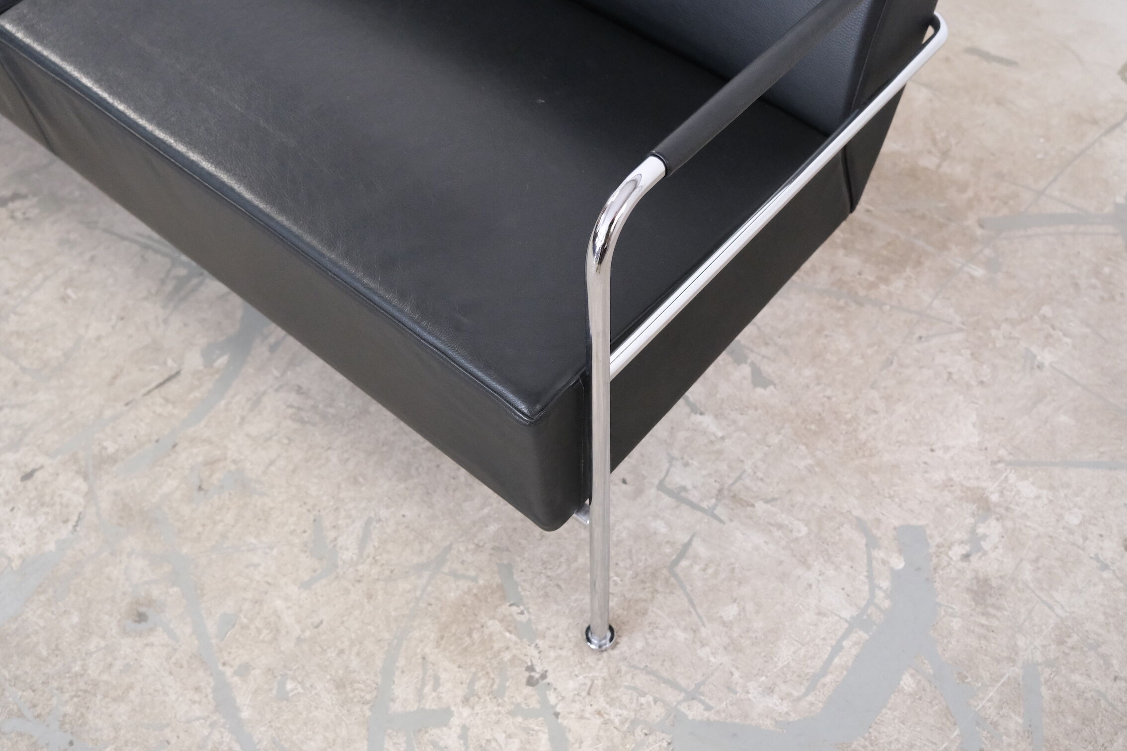 Leather sofa & armchair by Gunilla Allard 1990's