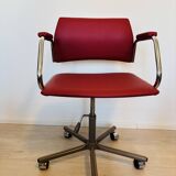 Fully Restored Cherry Office Desk Chair by Kovona, Czechoslovakia 1970’s