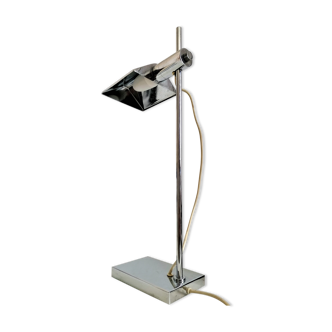 Desk lamp workshop rises and falls metal chrome banker notary vintage