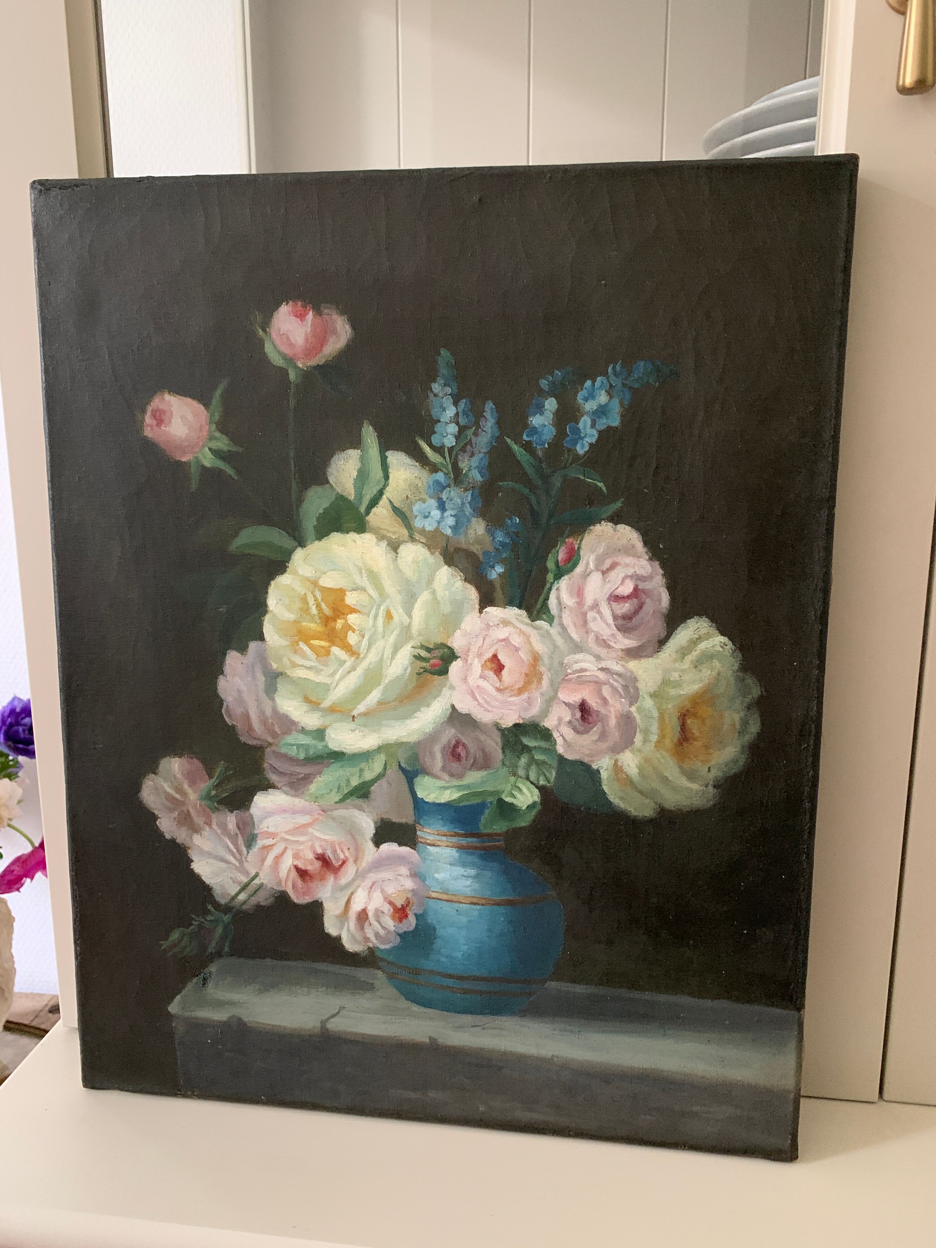 Painting flowers late nineteenth