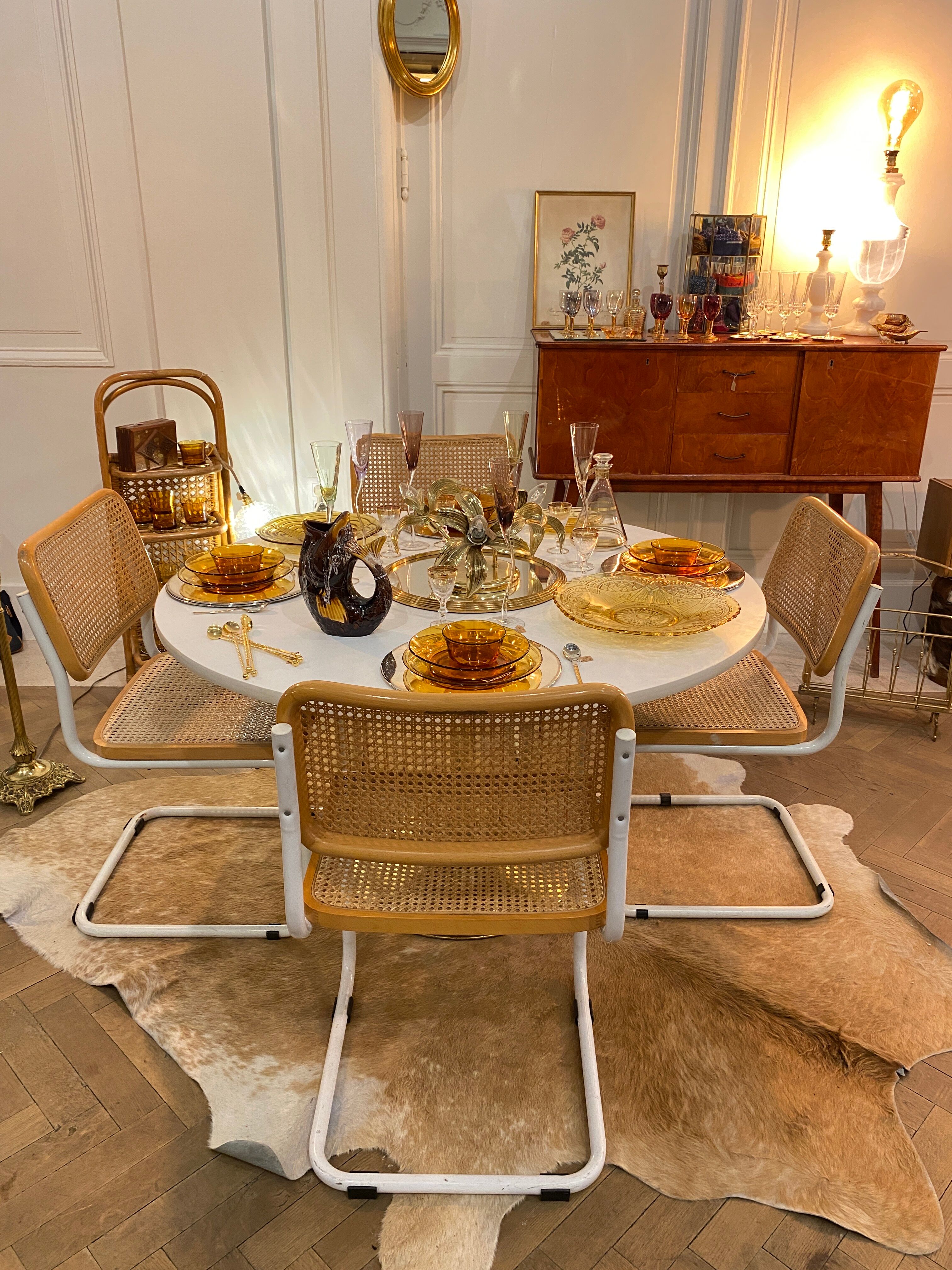 Set of 4 Cesca B32 chairs by Breuer