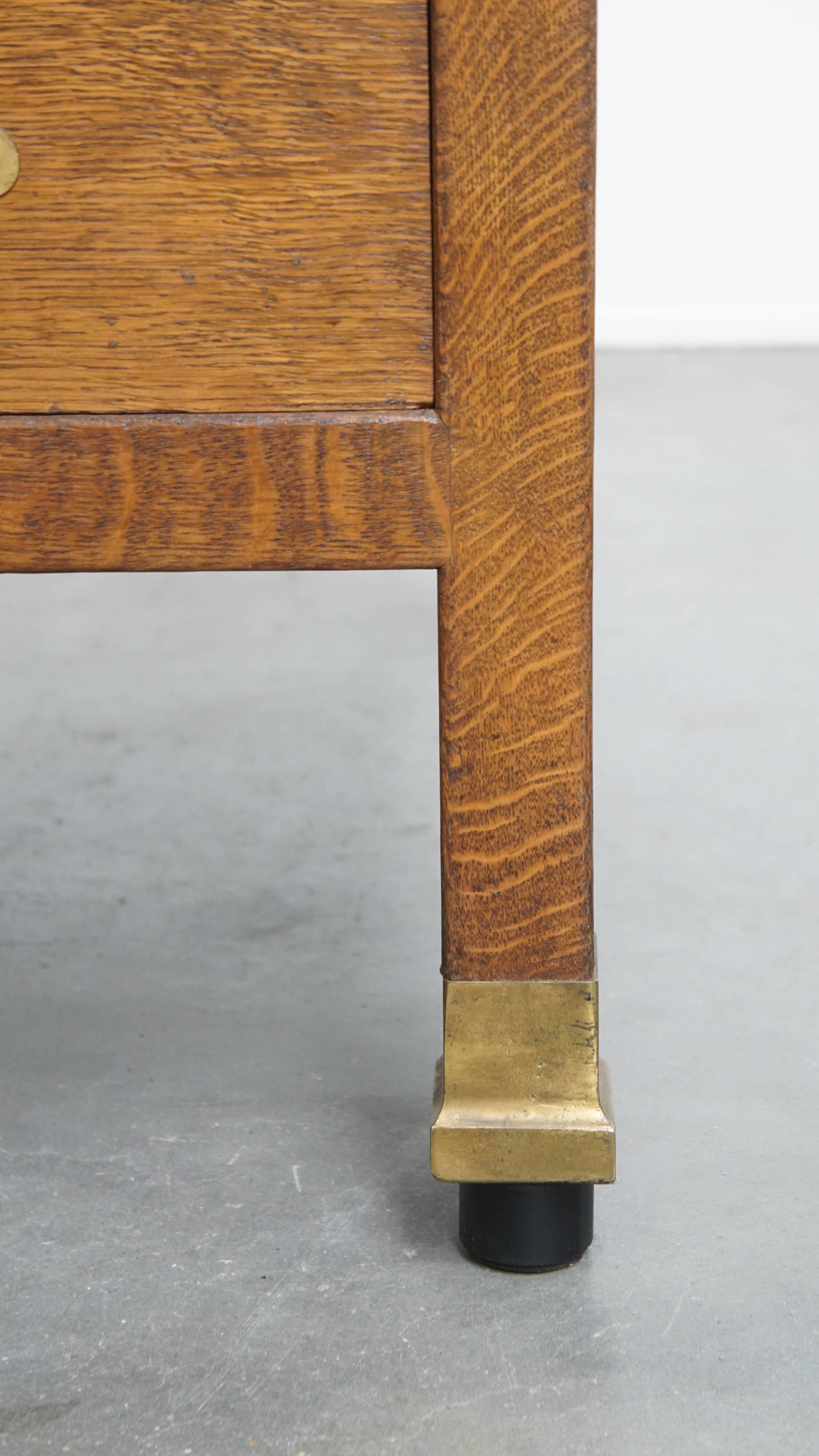 Bureau Art Déco ancien du début du XXe siècle, en chêne