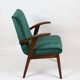 Fauteuil en velours vert d’années 1970