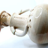 Vase and anthropomorphic flowerpeed by potters Thierry and Chantal Robert, 70s