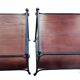 Paire de tables de chevet en fer forgé et bois
