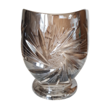 Petit vase en cristal argenté