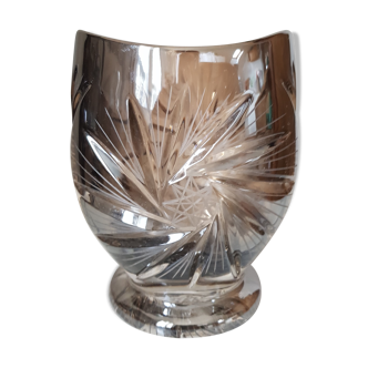 Silver crystal vase