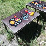 Two 70's ceramic coffee tables