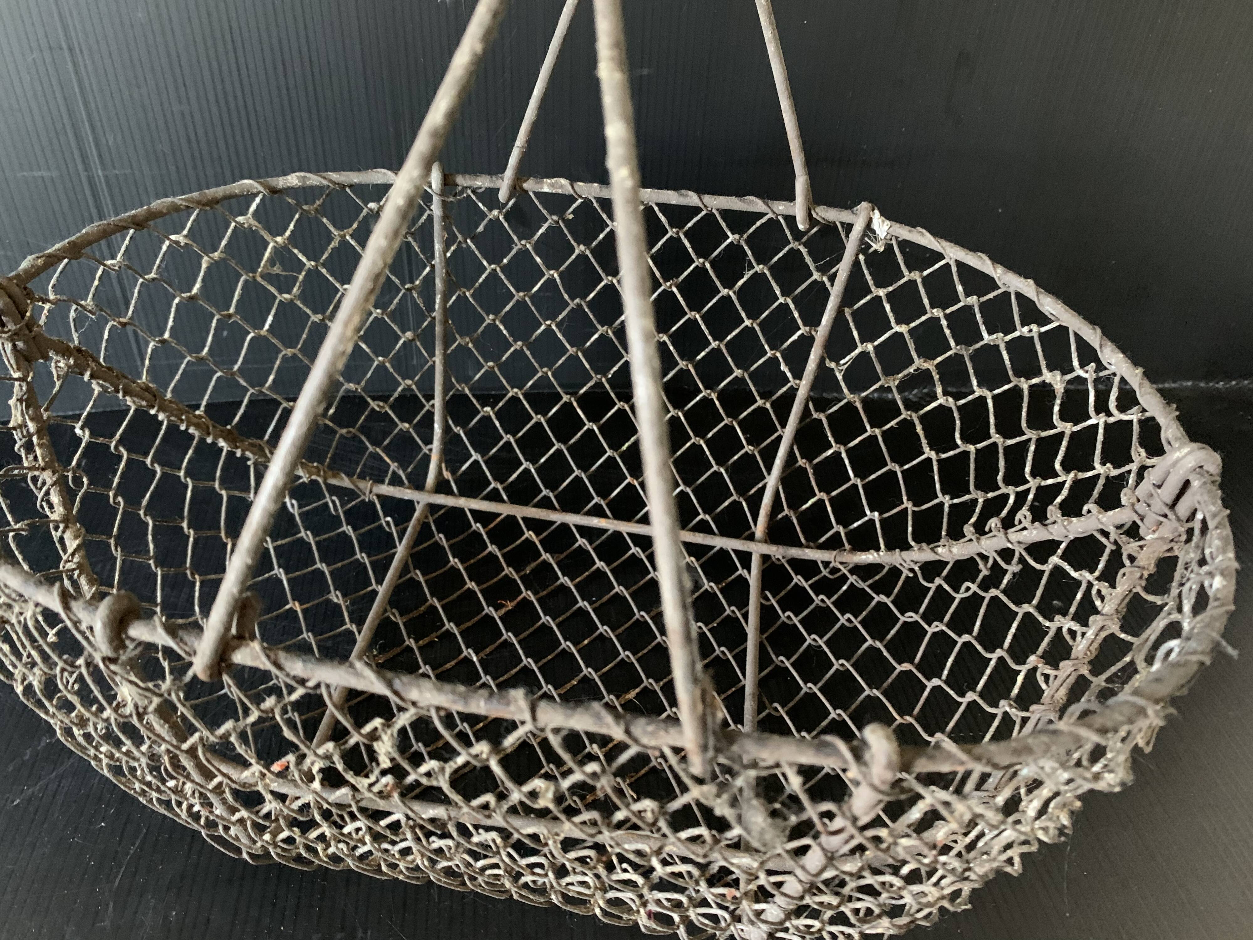 Old metal egg basket