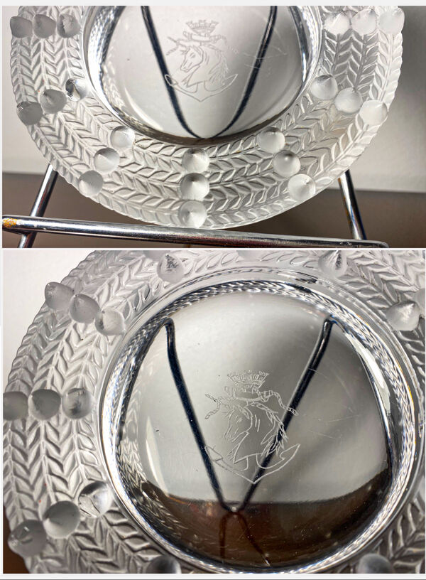 Cendrier Lalique Jamaïque non signé