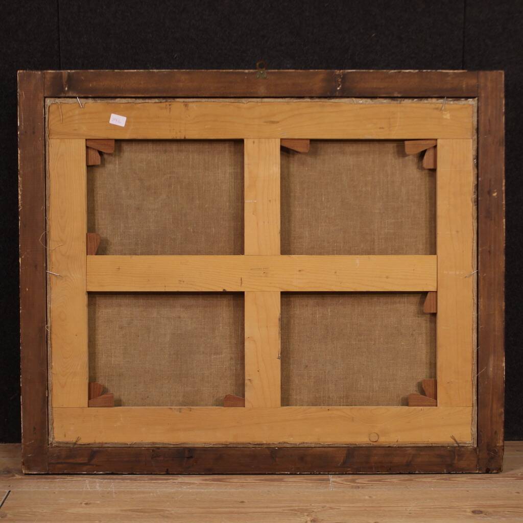 Beautiful 17th century painting, bucolic landscape with goats