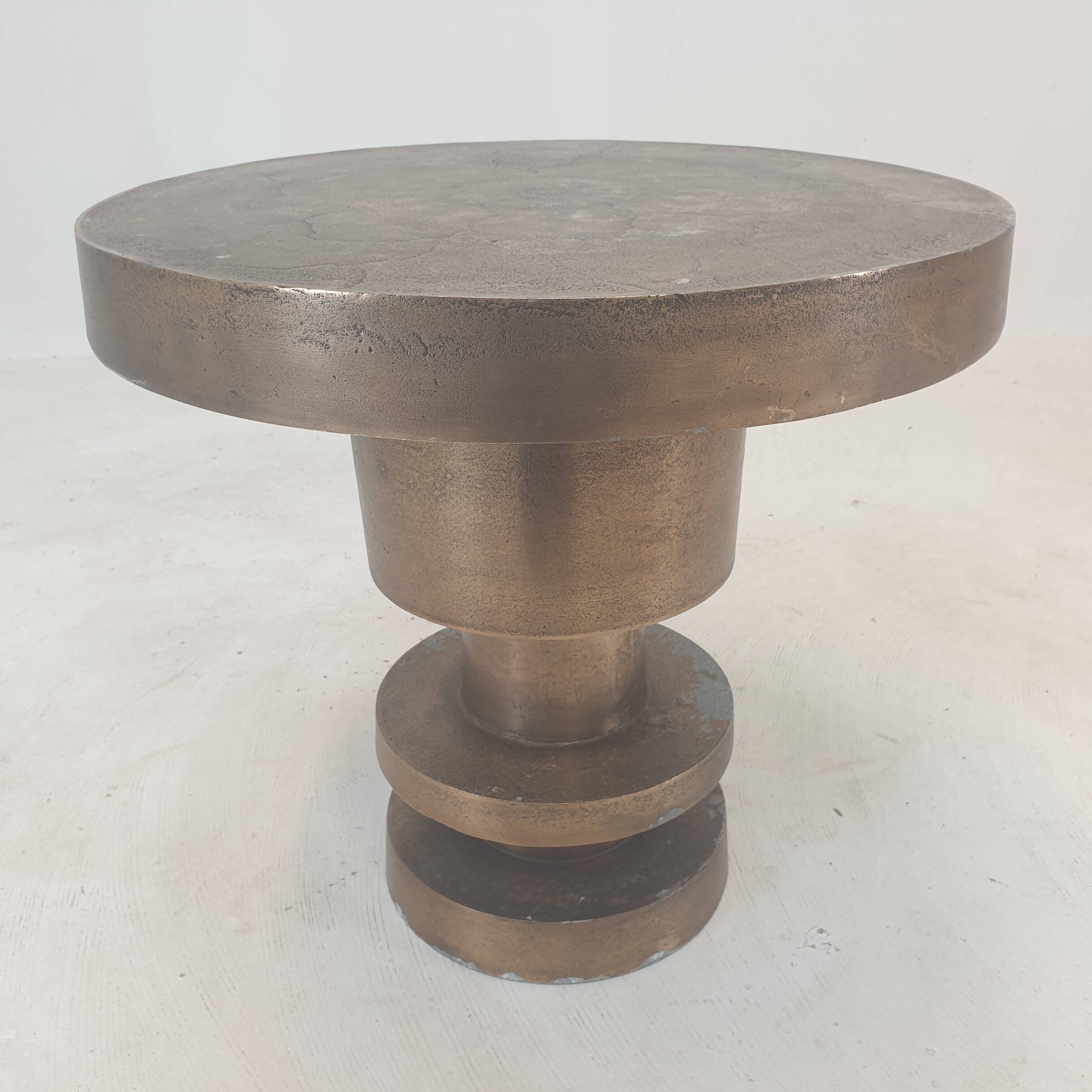 Round Metal Coffee or Side Table, 1970's