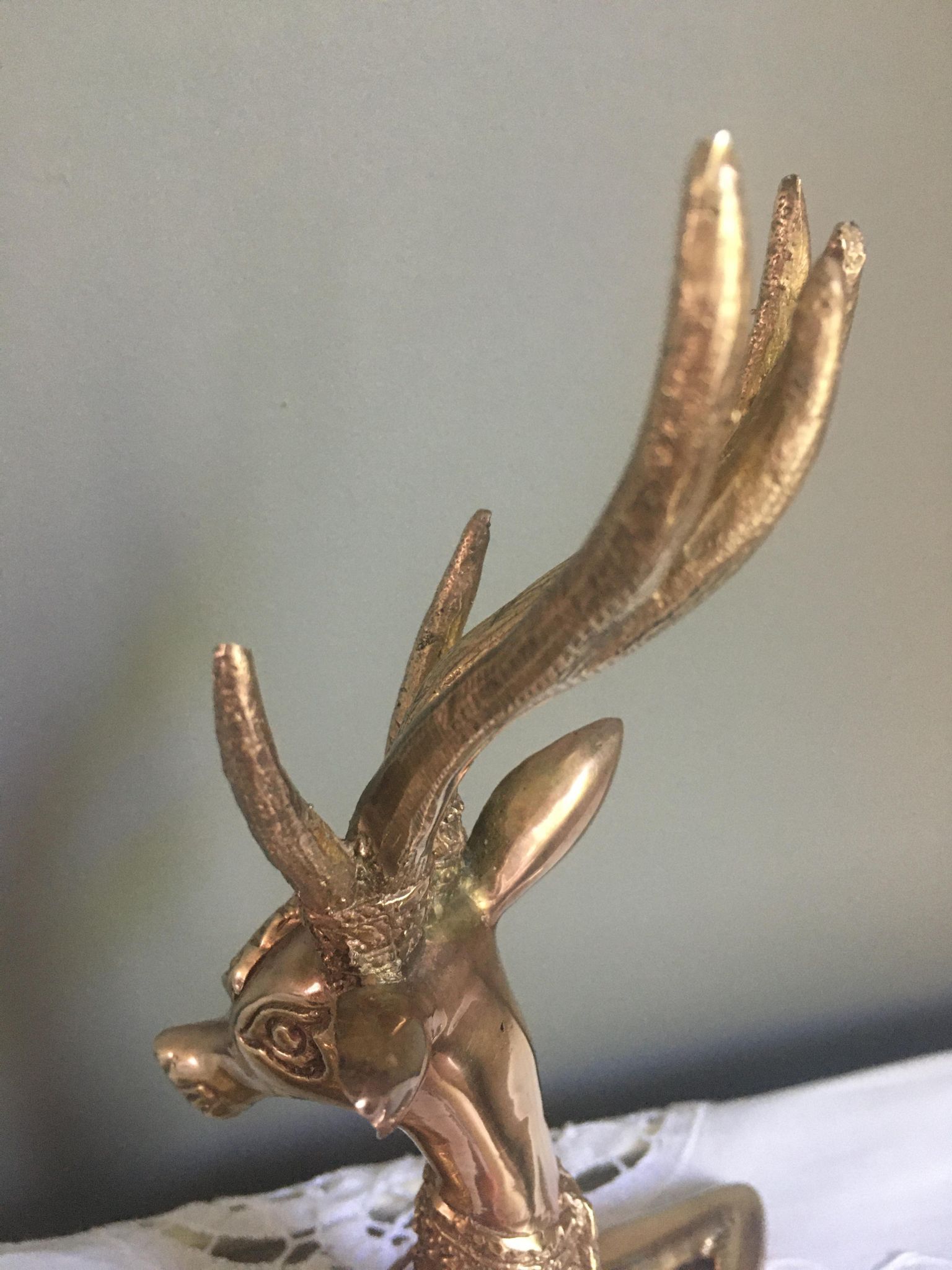 Vintage brass royal deer