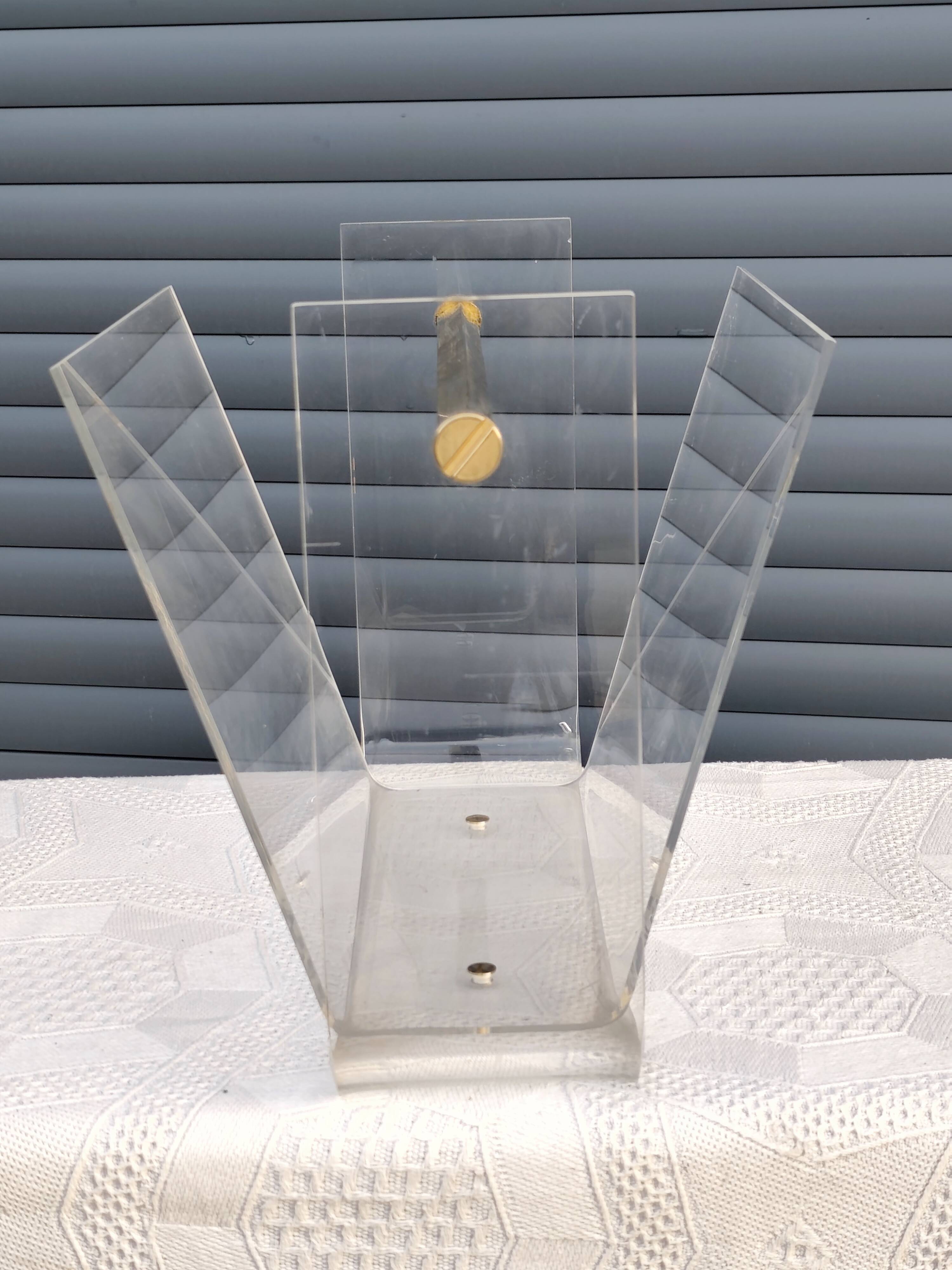 Vintage plexiglass magazine rack