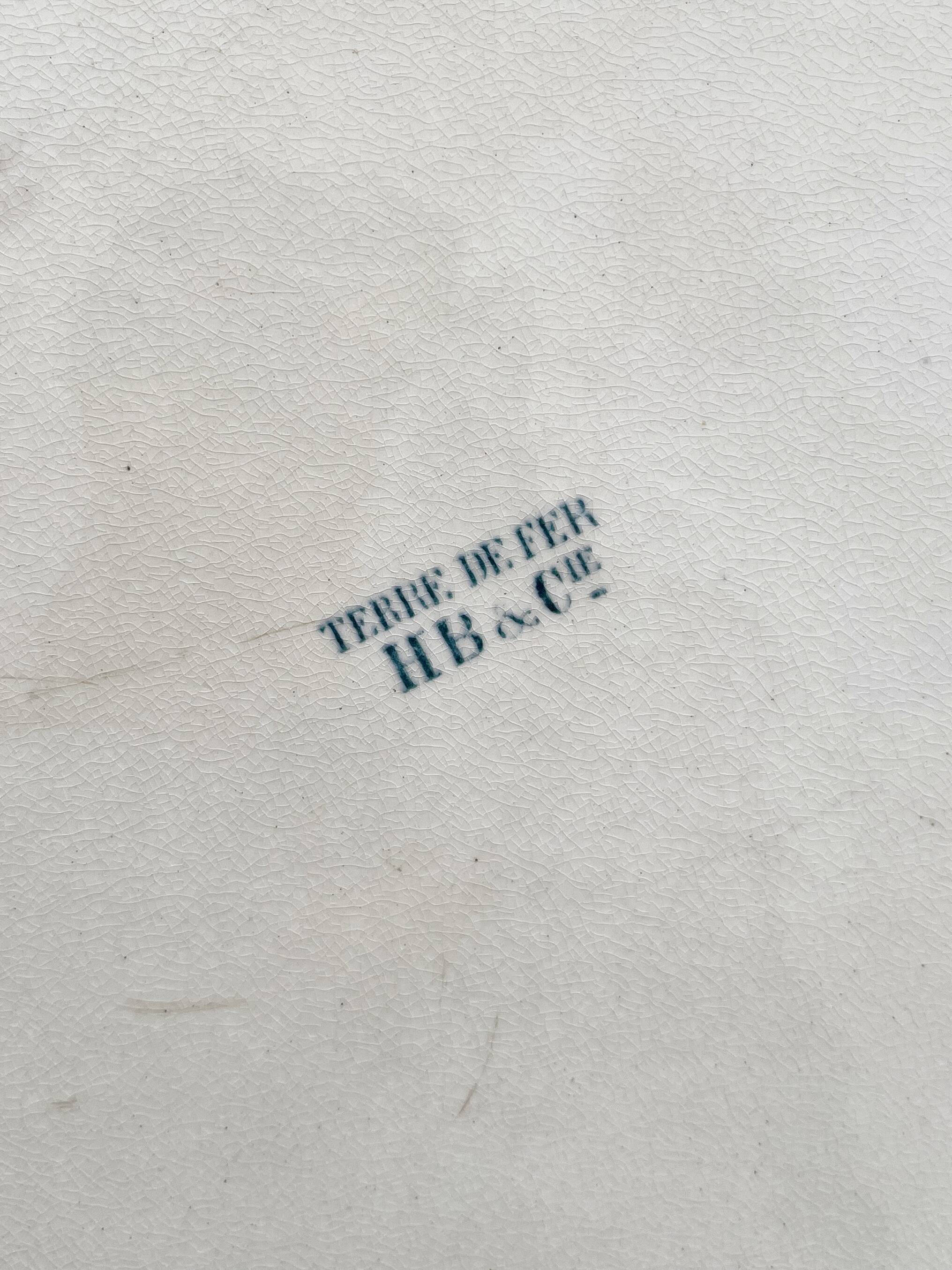 Oval ironstone dish "Sully" Choisy le Roi Hautin Boulenger et Cie