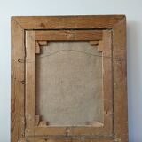 Mid-Century Modern Swedish "The Fruit Tree Pickers" Vintage Oil Painting, Framed