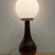 Lampe art déco bois et opaline