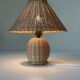 Lampe rotin vintage annees 60