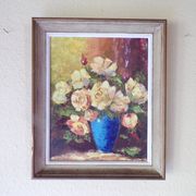 Painting painting bouquet of flowers by André Giroldi