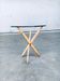 Vintage Faux Bamboo Folding Tripod Side Table, 1970s