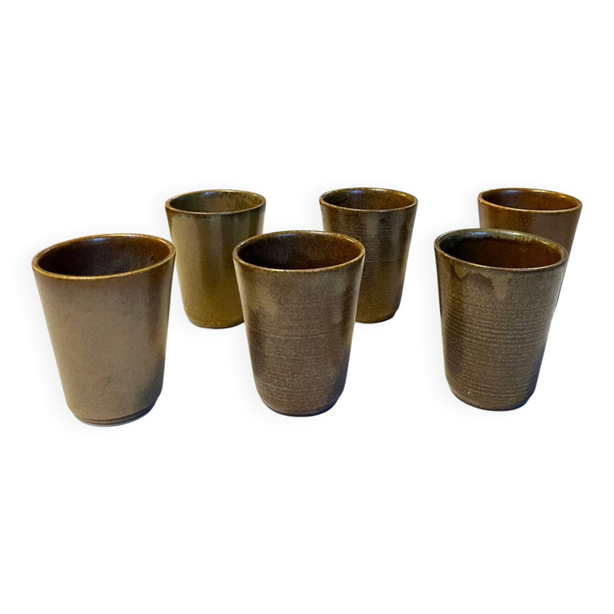 Lot de 6 gobelets vintage — Grès Pots Digoin