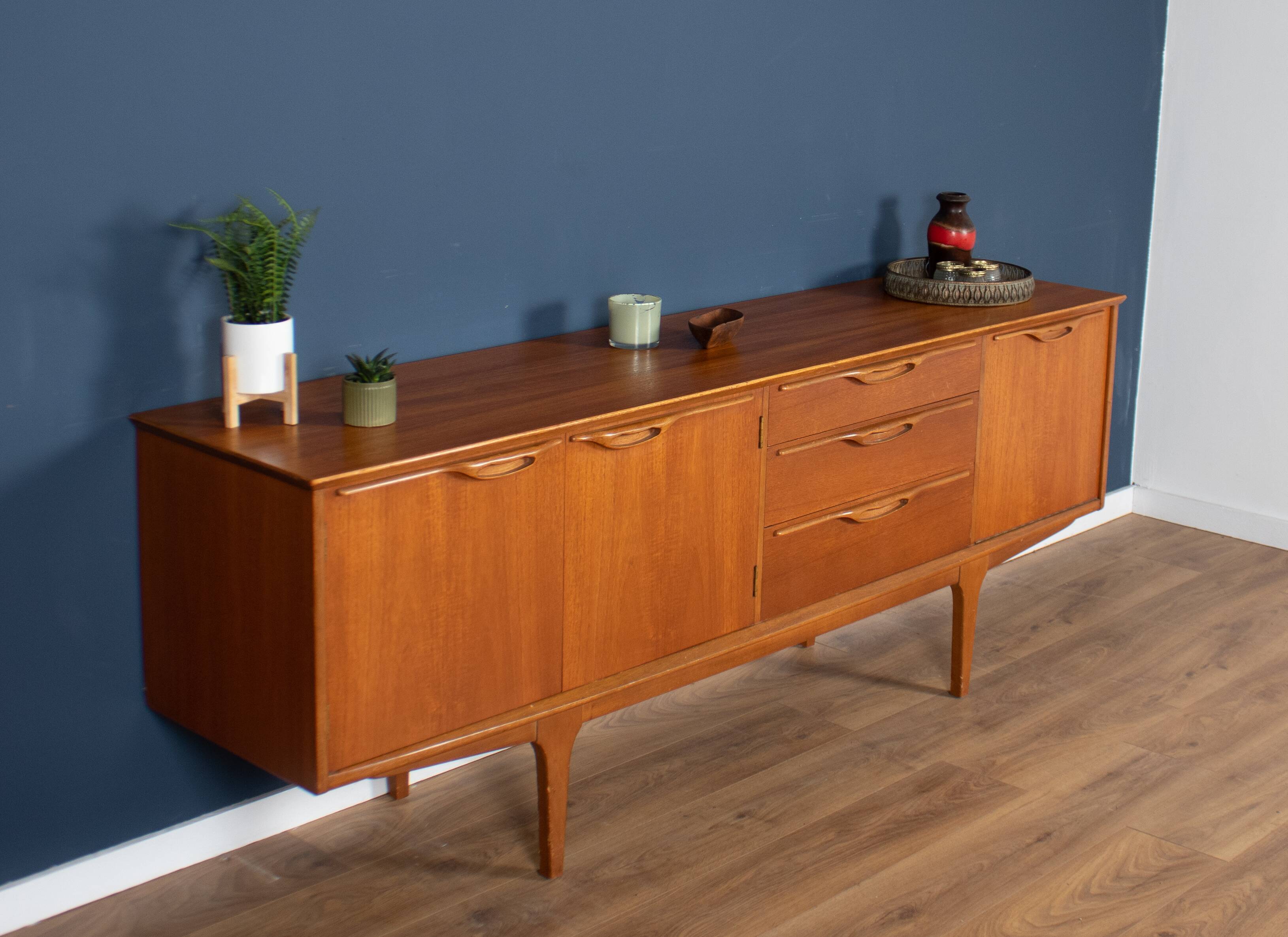 Retro teak 1960s long jentique classic mid century sideboard