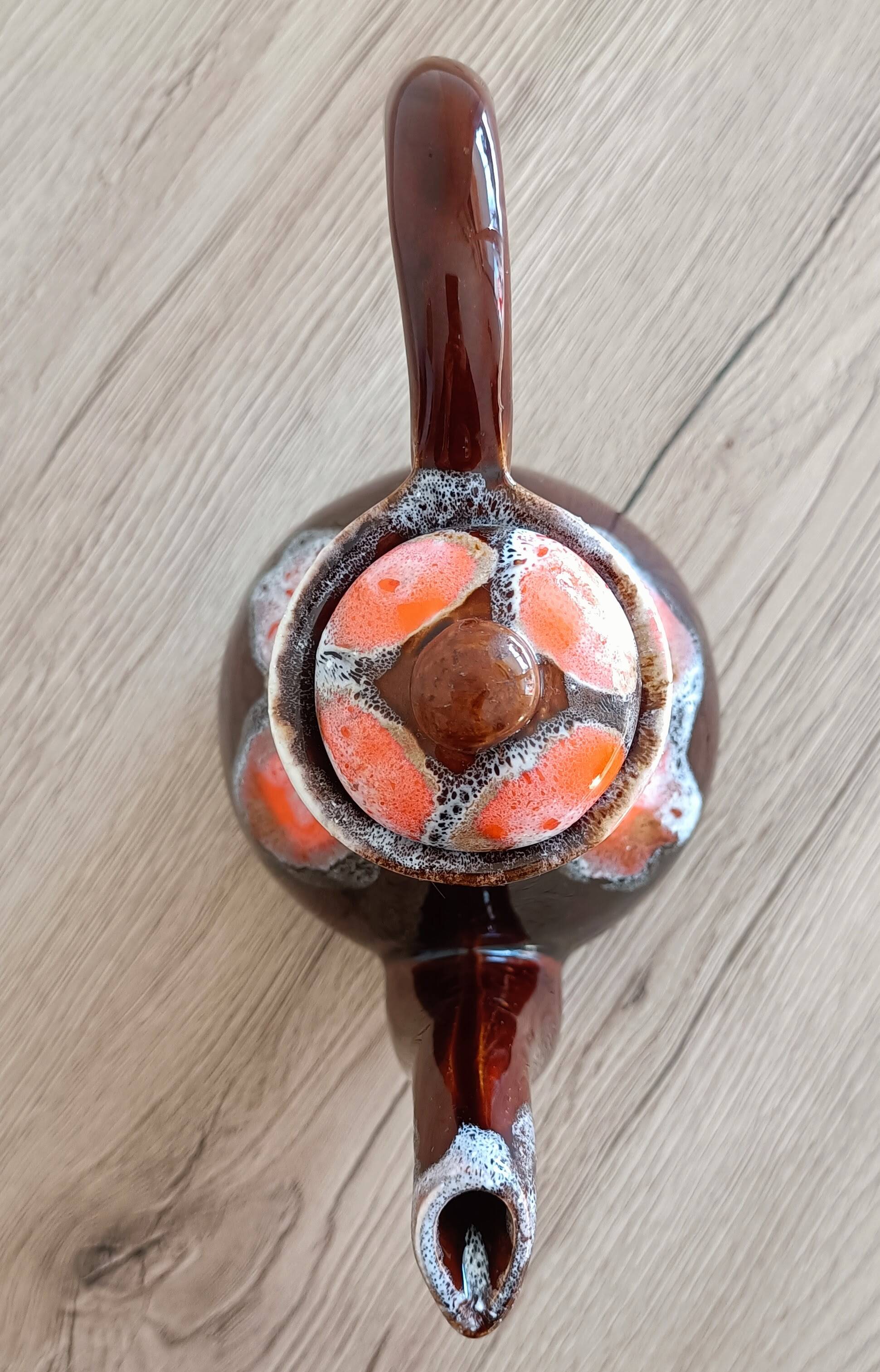 Vallauris earthenware teapot and coffee pot from the 70s